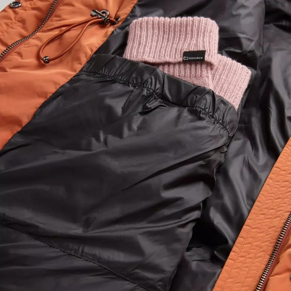 Woolrich Alsea Stretch Nylon Down Jacket with Removable Hood Size S - Picture 5 of 8